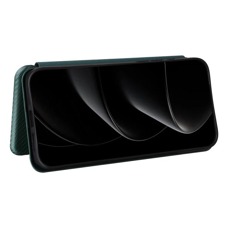 For iPhone 17 Pro Carbon Fiber Texture Flip Leather Phone Case
