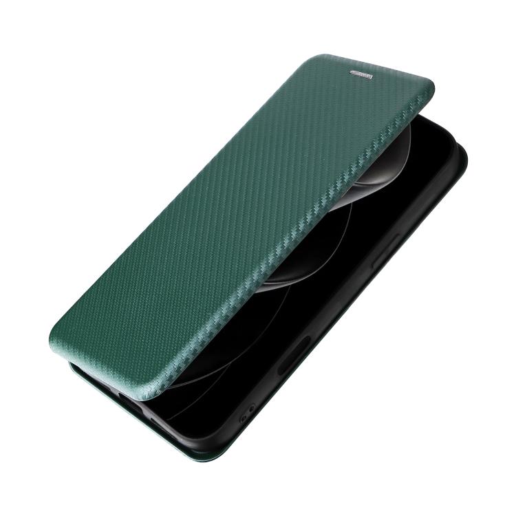 For iPhone 17 Pro Carbon Fiber Texture Flip Leather Phone Case