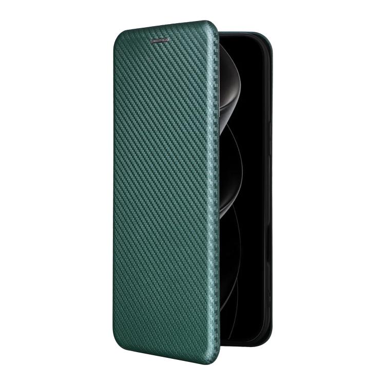 For iPhone 17 Pro Max Carbon Fiber Texture Flip Leather Phone Case
