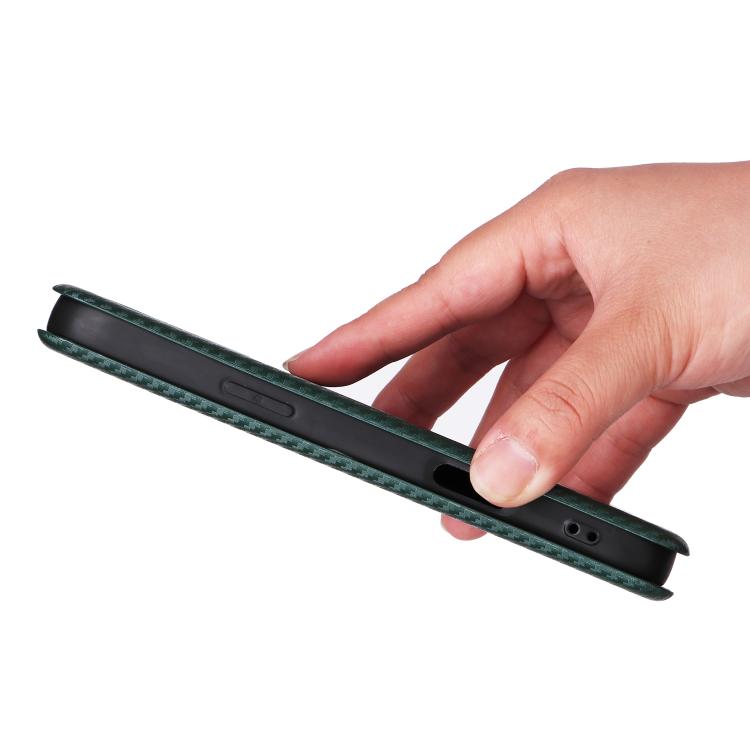 For iPhone 17 Pro Max Carbon Fiber Texture Flip Leather Phone Case