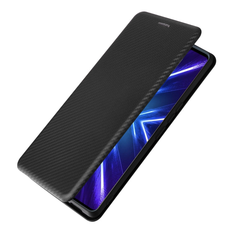 For HTC U24 Pro Carbon Fiber Texture Flip Leather Phone Case