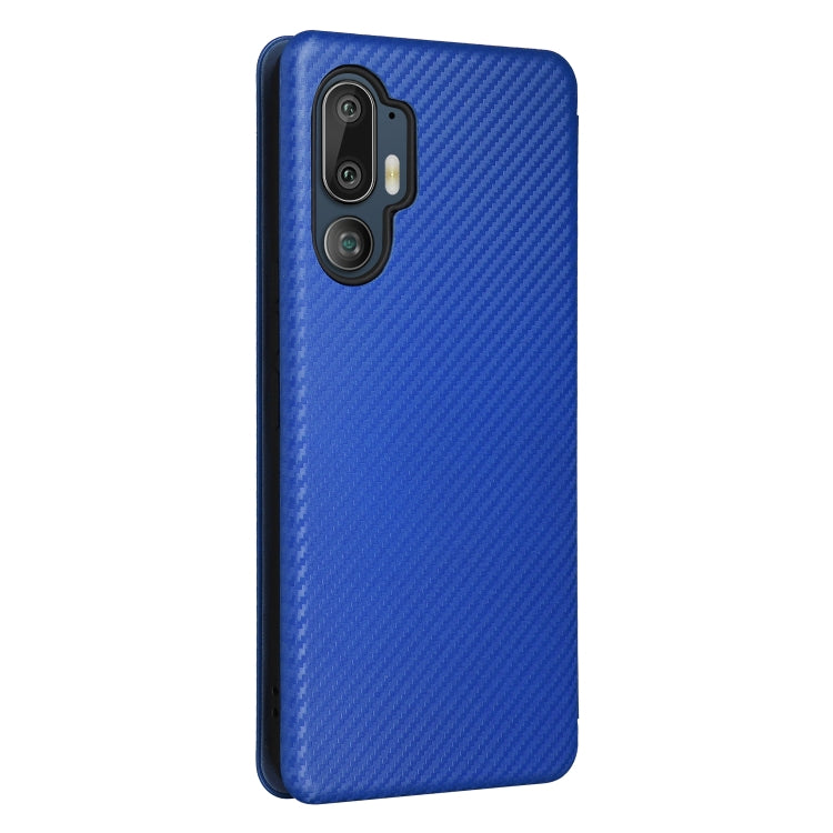 For HTC U24 Pro Carbon Fiber Texture Flip Leather Phone Case