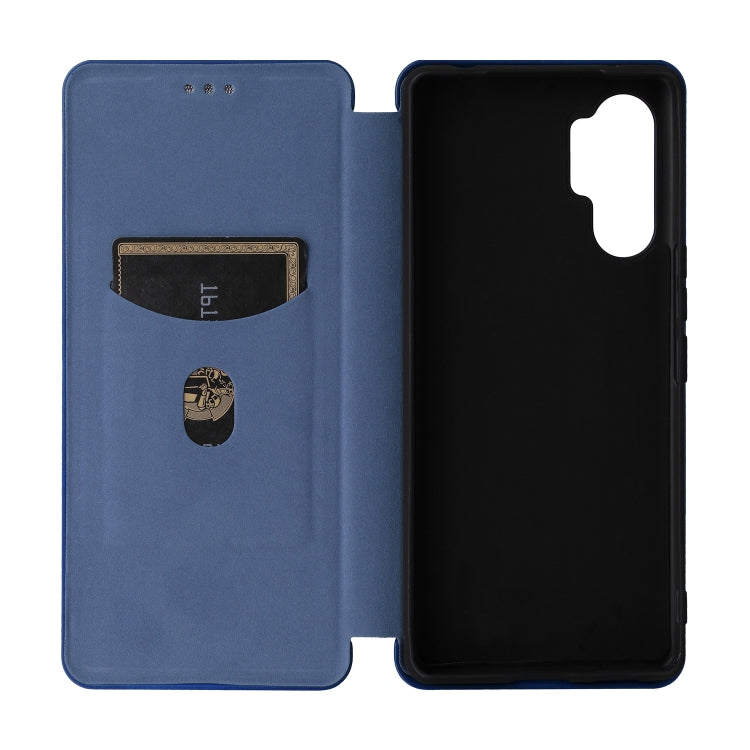 For HTC U24 Pro Carbon Fiber Texture Flip Leather Phone Case