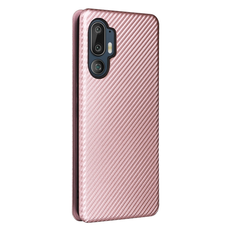 For HTC U24 Pro Carbon Fiber Texture Flip Leather Phone Case