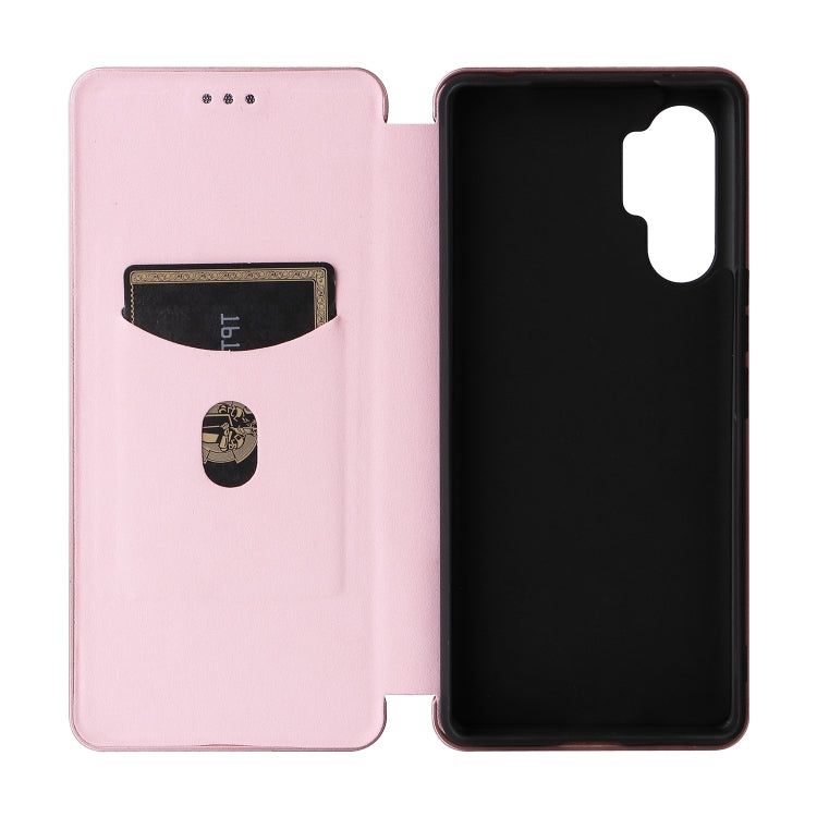 For HTC U24 Pro Carbon Fiber Texture Flip Leather Phone Case