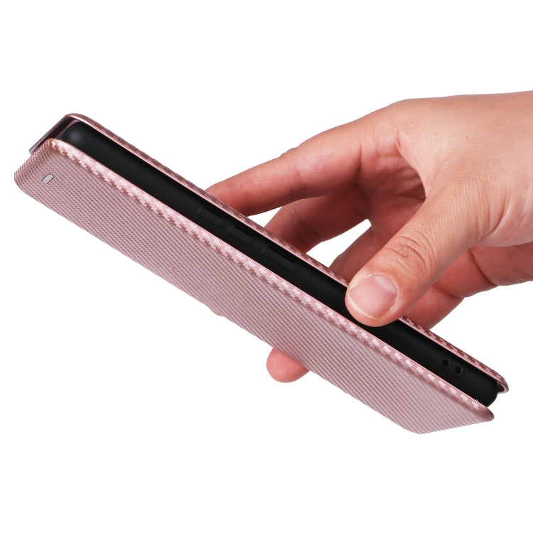For HTC U24 Pro Carbon Fiber Texture Flip Leather Phone Case