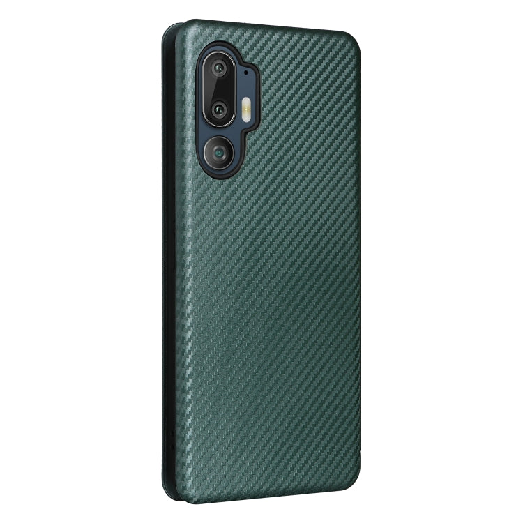 For HTC U24 Pro Carbon Fiber Texture Flip Leather Phone Case