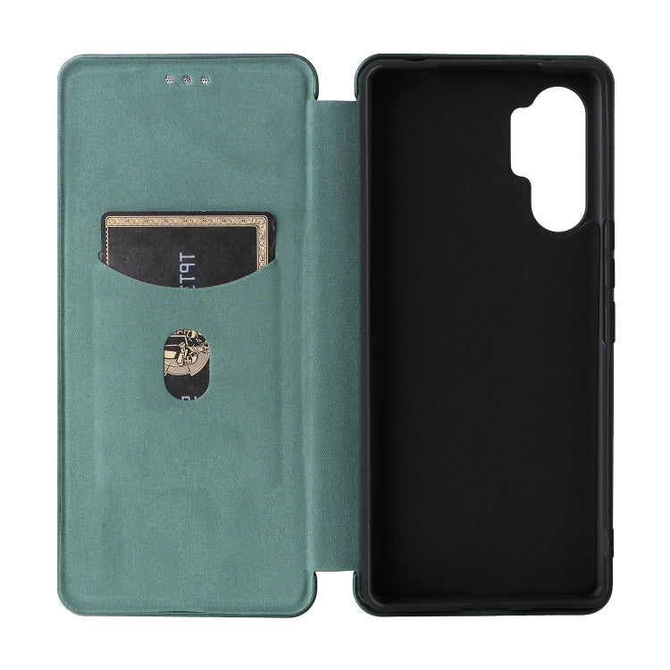 For HTC U24 Pro Carbon Fiber Texture Flip Leather Phone Case