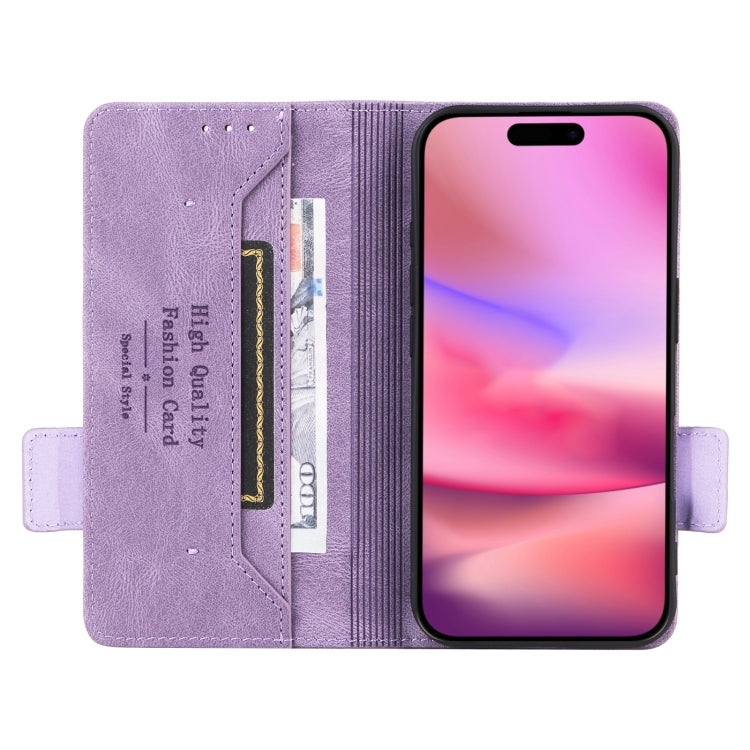 For iPhone 16 Plus Magnetic Clasp Leather Phone Case