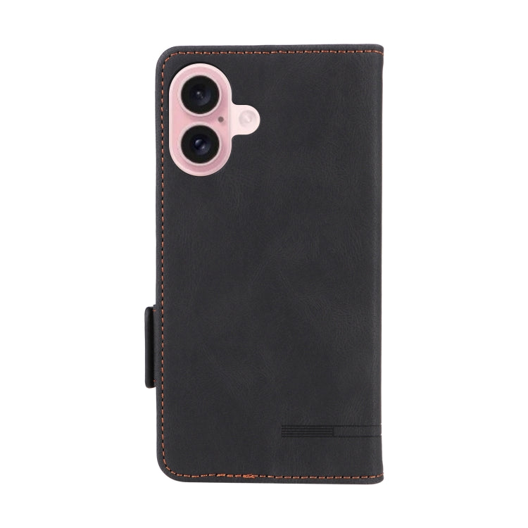 For iPhone 16 Plus Magnetic Clasp Leather Phone Case