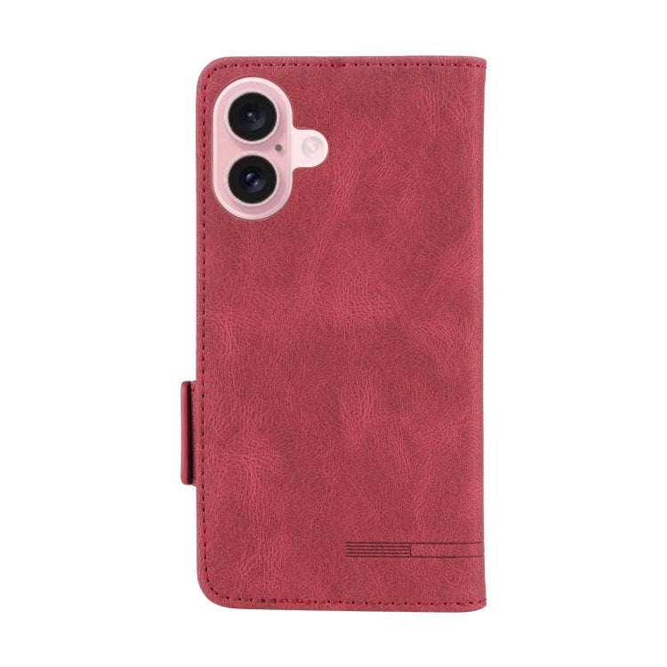 For iPhone 16 Plus Magnetic Clasp Leather Phone Case