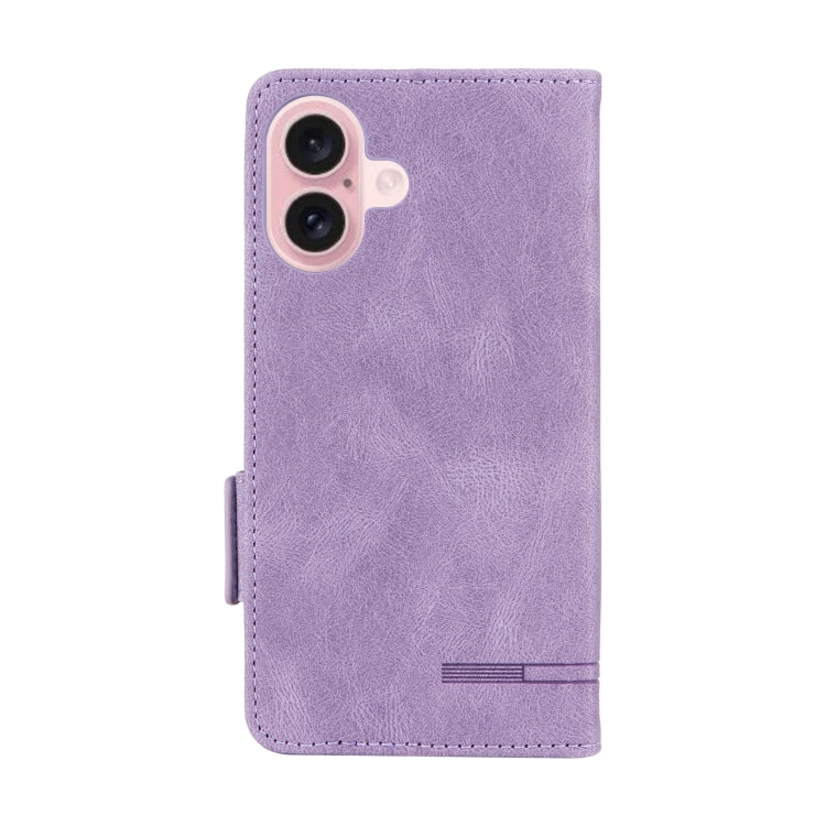 For iPhone 16 Magnetic Clasp Leather Phone Case