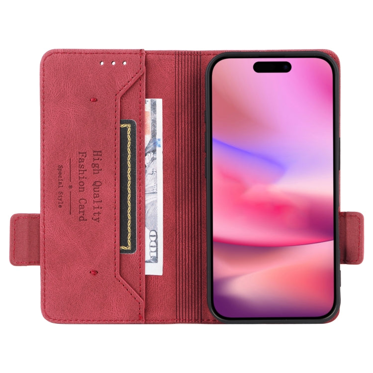 For iPhone 16 Magnetic Clasp Leather Phone Case
