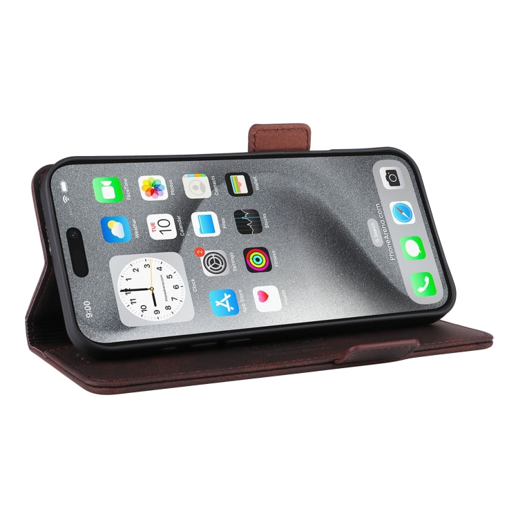 For iPhone 16 Pro Magnetic Clasp Leather Phone Case