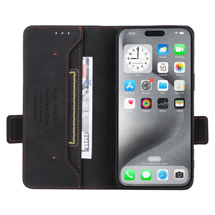 For iPhone 16 Pro Magnetic Clasp Leather Phone Case