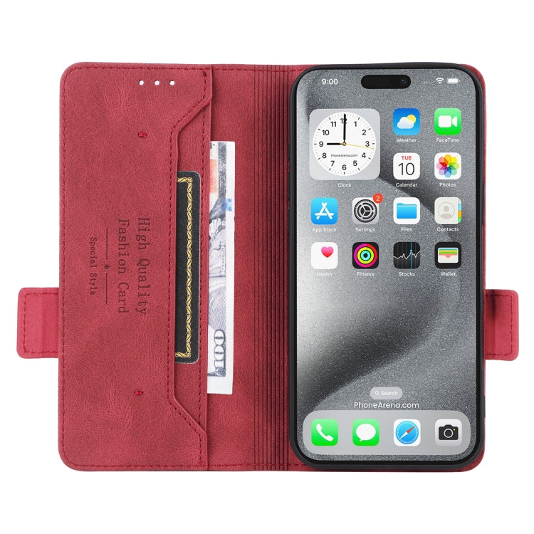 For iPhone 16 Pro Magnetic Clasp Leather Phone Case