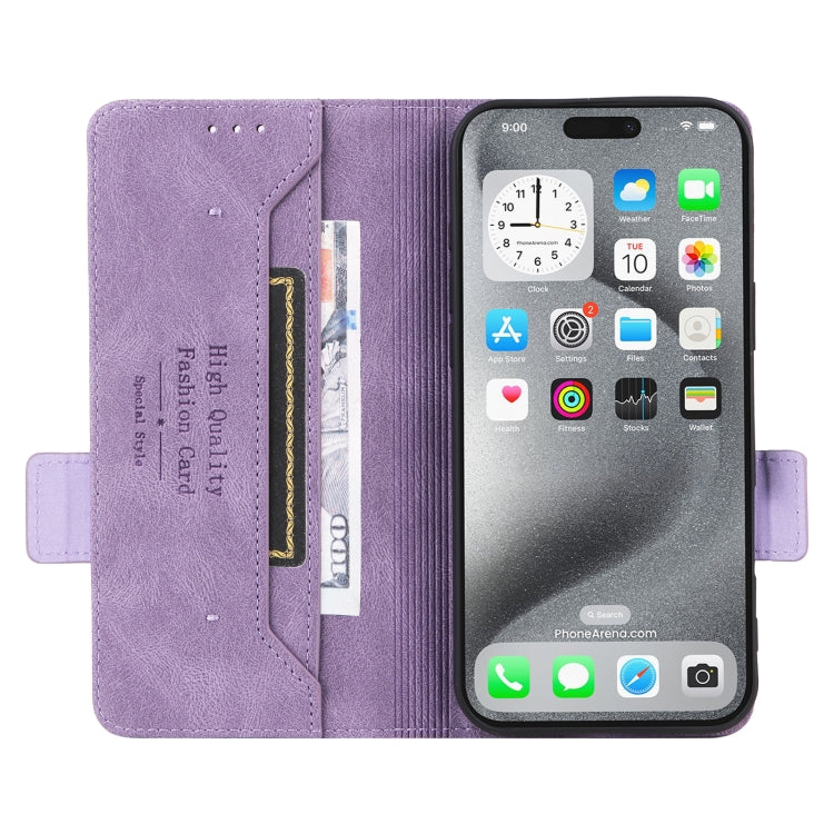 For iPhone 16 Pro Max Magnetic Clasp Leather Phone Case