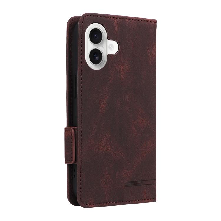 For iPhone 17 Magnetic Clasp Leather Phone Case