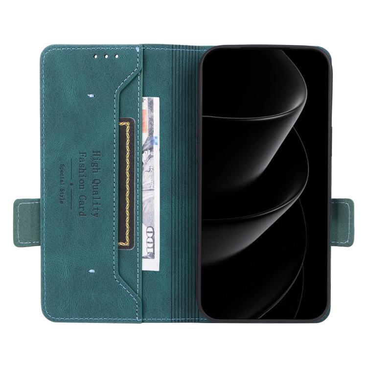 For iPhone 17 Pro Magnetic Clasp Leather Phone Case