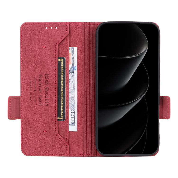 For iPhone 17 Pro Magnetic Clasp Leather Phone Case