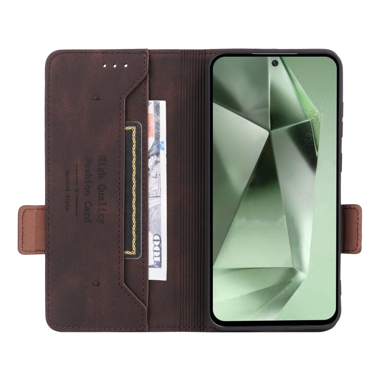 For Samsung Galaxy S24 FE 5G Magnetic Clasp Leather Phone Case