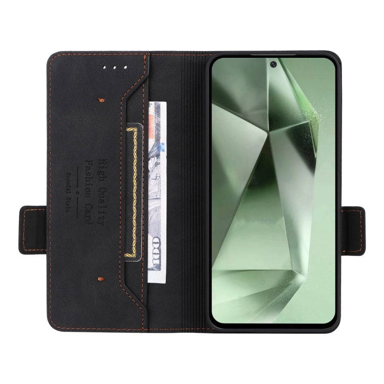 For Samsung Galaxy S24 FE 5G Magnetic Clasp Leather Phone Case