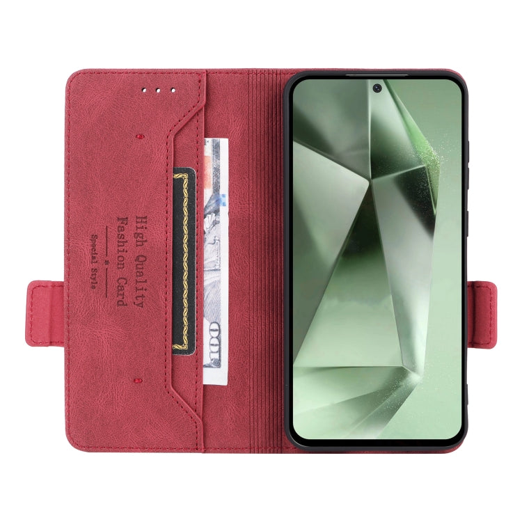For Samsung Galaxy S24 FE 5G Magnetic Clasp Leather Phone Case