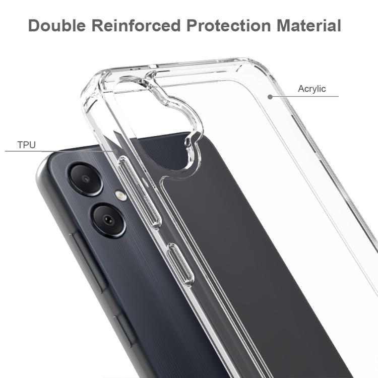 For Samsung Galaxy M05 / F05 Scratchproof Acrylic TPU Phone Case - Transparent