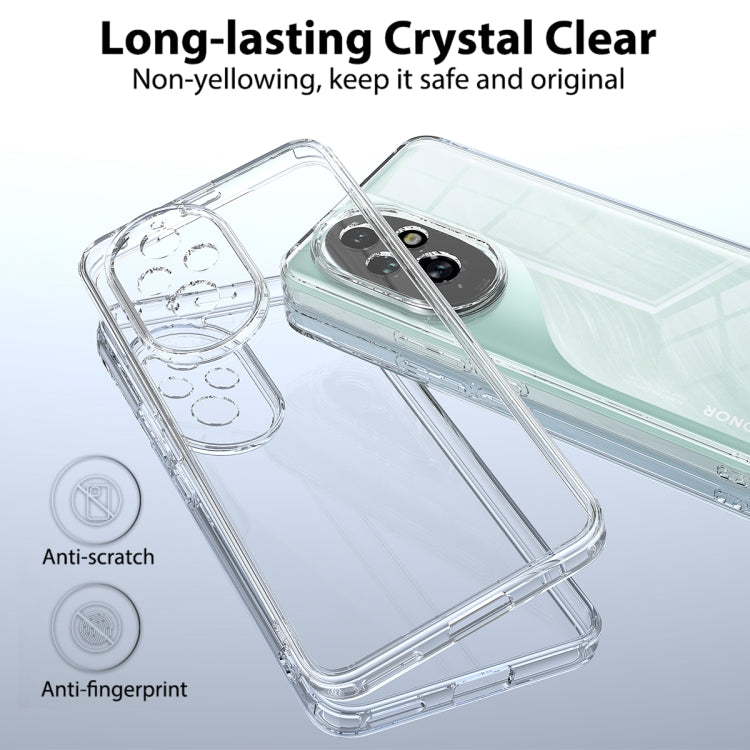For Honor 200 Scratchproof Acrylic TPU Phone Case - Transparent