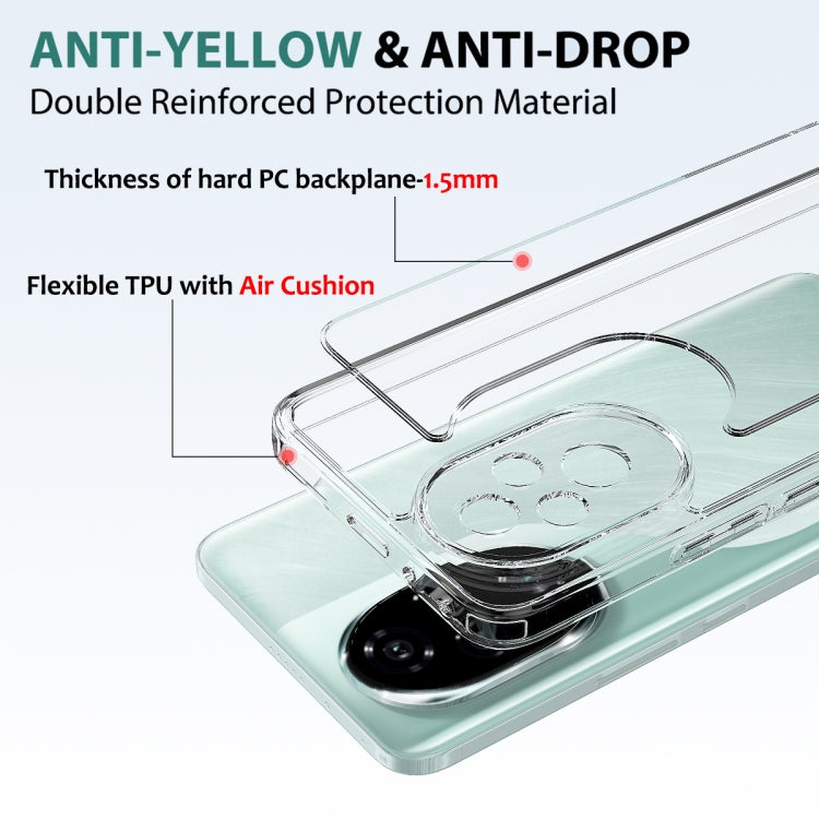 For Honor 200 Scratchproof Acrylic TPU Phone Case - Transparent