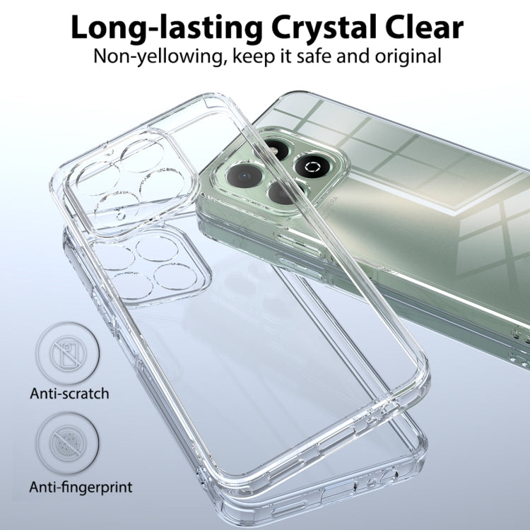 For Honor X6b 4G Scratchproof Acrylic TPU Phone Case - Transparent