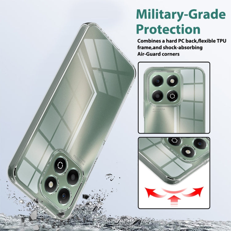 For Honor X6b 4G Scratchproof Acrylic TPU Phone Case - Transparent