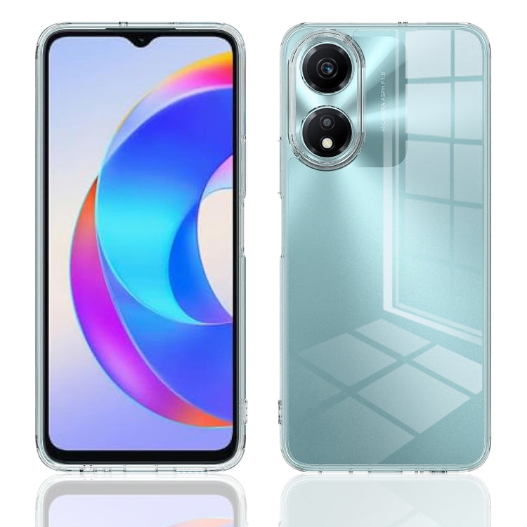 For Honor X5 Plus Scratchproof Acrylic TPU Phone Case - Transparent