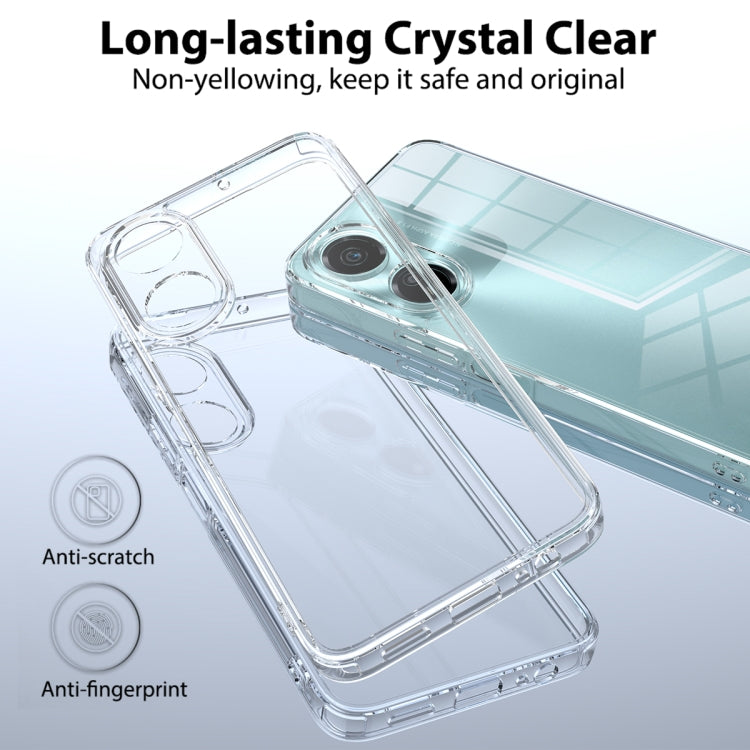 For Honor X5 Plus Scratchproof Acrylic TPU Phone Case - Transparent