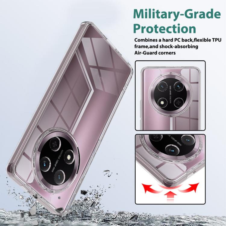 For Honor Magic7 Lite Scratchproof Acrylic TPU Phone Case - Transparent