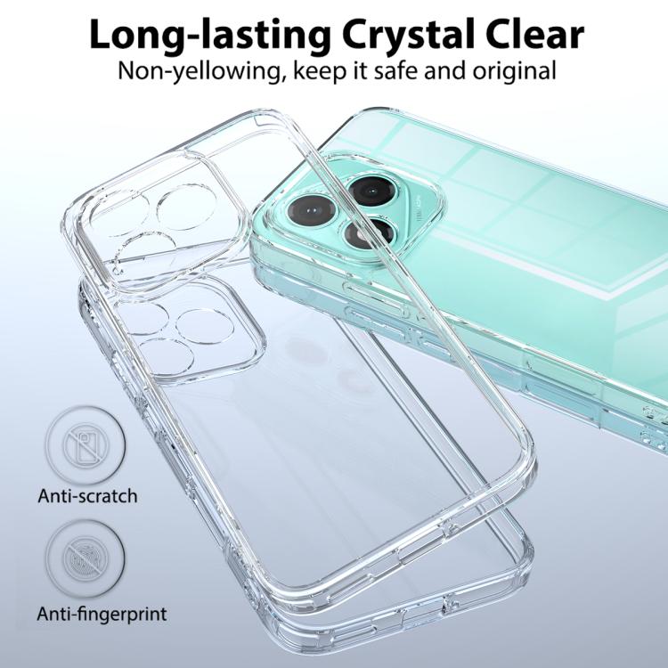 For Honor 400 Lite Global Scratchproof Acrylic TPU Phone Case - Transparent