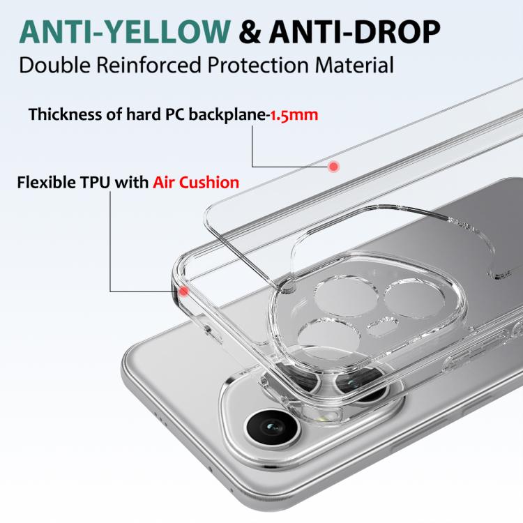 For Honor 400 Pro Global 160.8mm Scratchproof Acrylic TPU Phone Case - Transparent