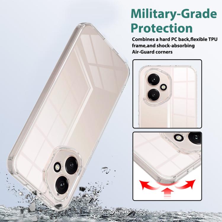 For Honor 400 Global 156.5mm Scratchproof Acrylic TPU Phone Case - Transparent