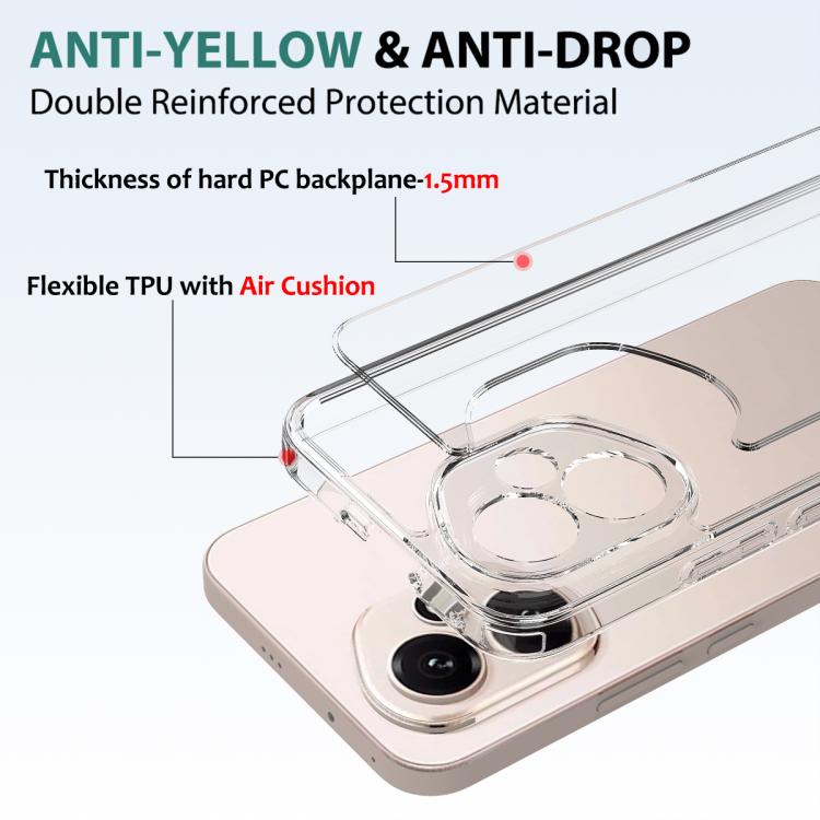 For Honor 400 Global 156.5mm Scratchproof Acrylic TPU Phone Case - Transparent