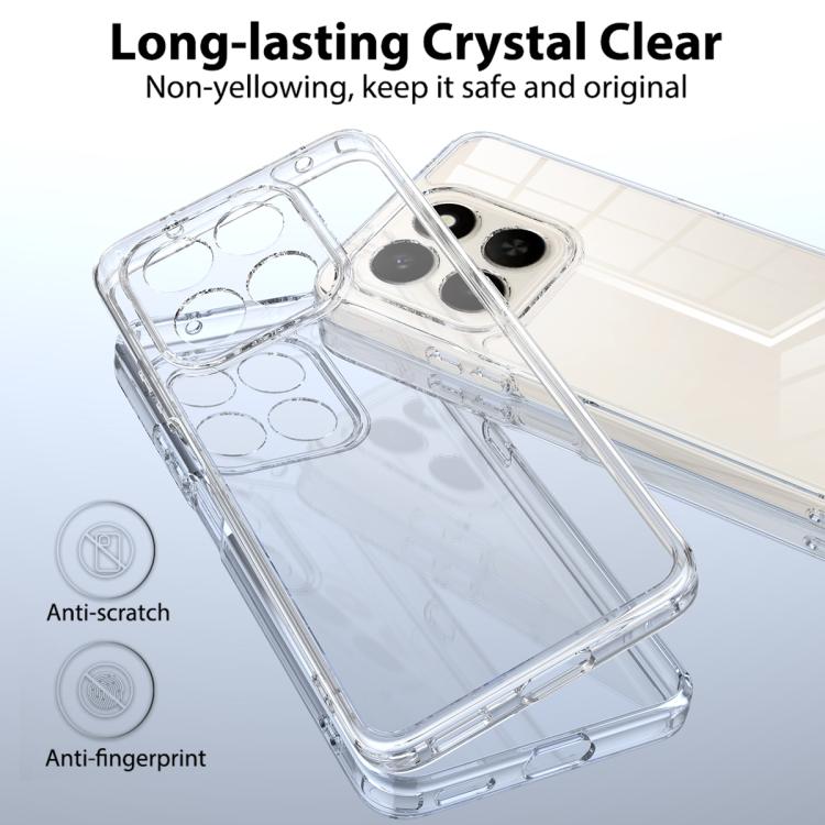 For Honor 400 Smart / X7d Scratchproof Acrylic TPU Phone Case - Transparent