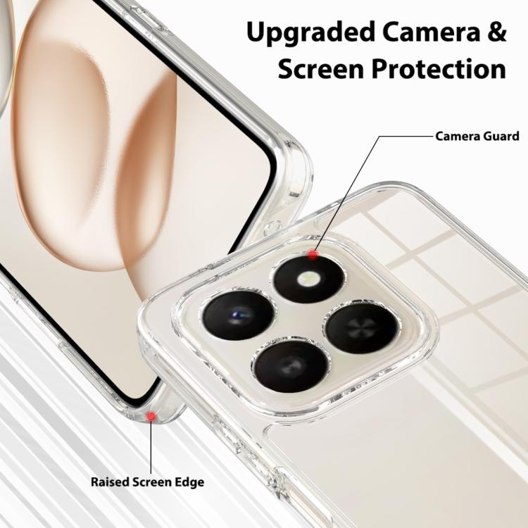 For Honor 400 Smart / X7d Scratchproof Acrylic TPU Phone Case - Transparent