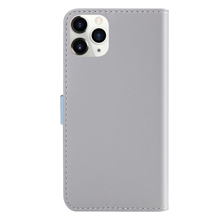 For iPhone 12 / 12 Pro Tricolor Stitching Horizontal Flip TPU + PU Leather Case with Holder & Card Slots & Wallet