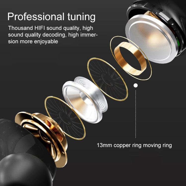 A9 Pro Smart Colorful Touch Screen ANC + ENC Noise Reduction Wireless Bluetooth Earphone - White
