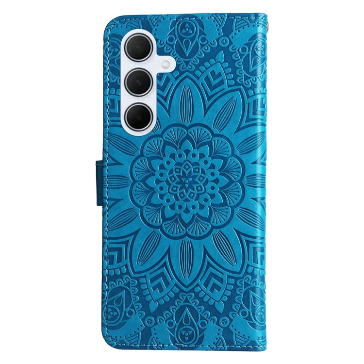 For Samsung Galaxy M35 Embossed Sunflower Leather Phone Case