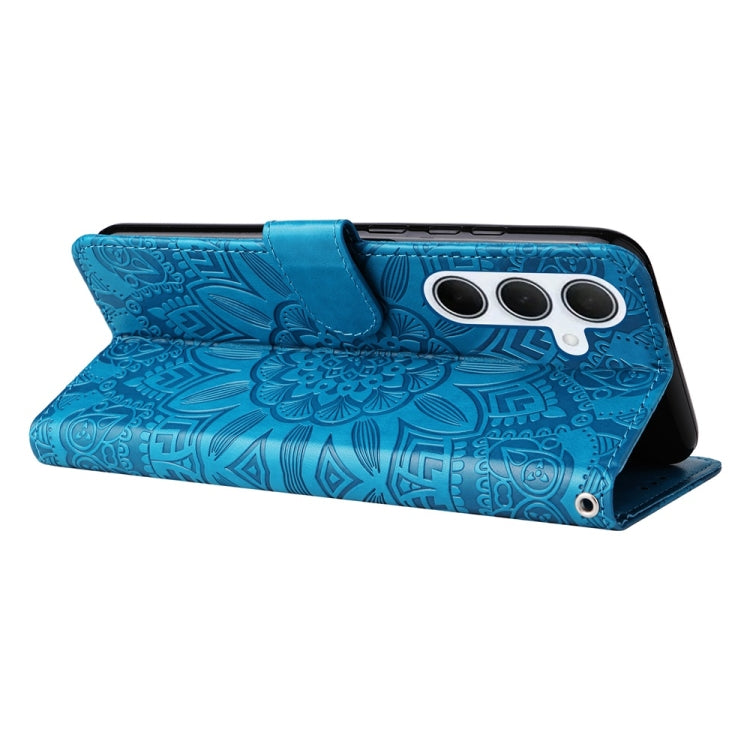 For Samsung Galaxy M35 Embossed Sunflower Leather Phone Case