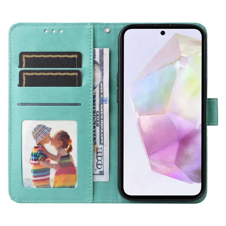 For Samsung Galaxy M35 Embossed Sunflower Leather Phone Case