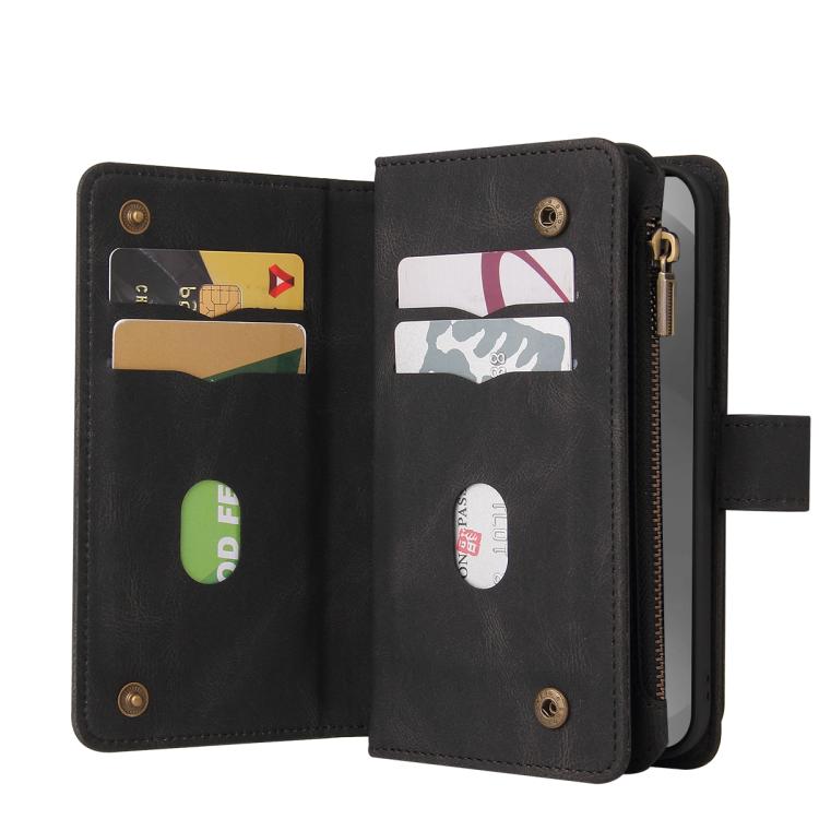 For Galaxy S26 Ultra 5G Skin Feel Multi Card Slots Zipper Wallet Leather Phone Case