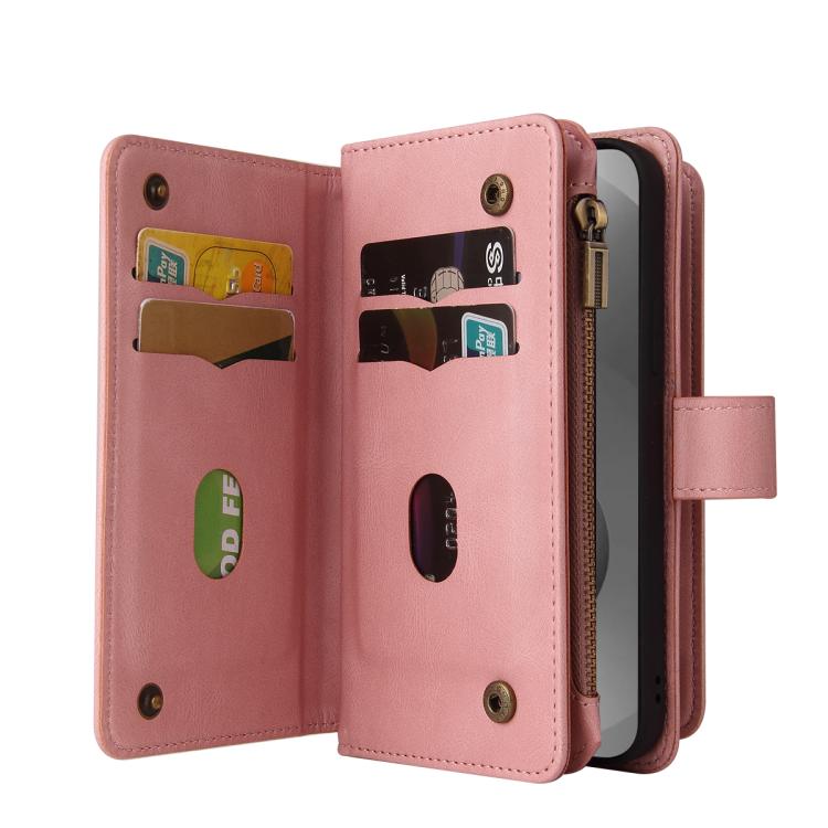For Galaxy S26 Ultra 5G Skin Feel Multi Card Slots Zipper Wallet Leather Phone Case
