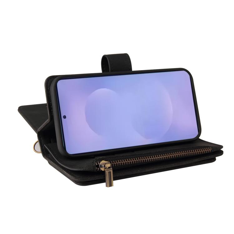 For Galaxy S26 5G Skin Feel Multi Card Slots Zipper Wallet Leather Phone Case