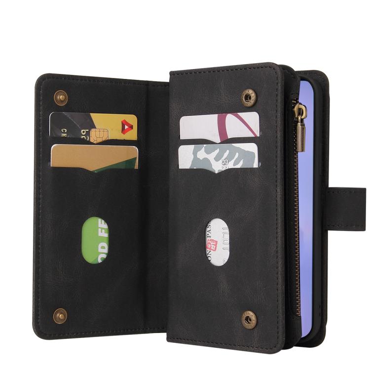 For Galaxy S26 5G Skin Feel Multi Card Slots Zipper Wallet Leather Phone Case